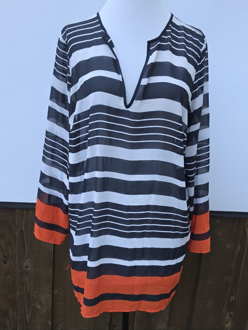 Michael Kors Striped Tunic Cover-Up - Picture 3 of 10